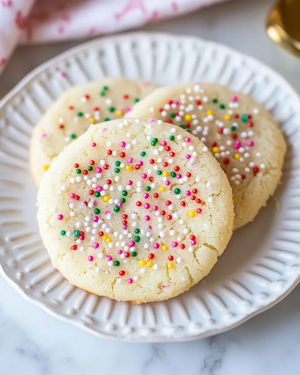 Easy 3 Ingredient Sugar Cookies dish photo