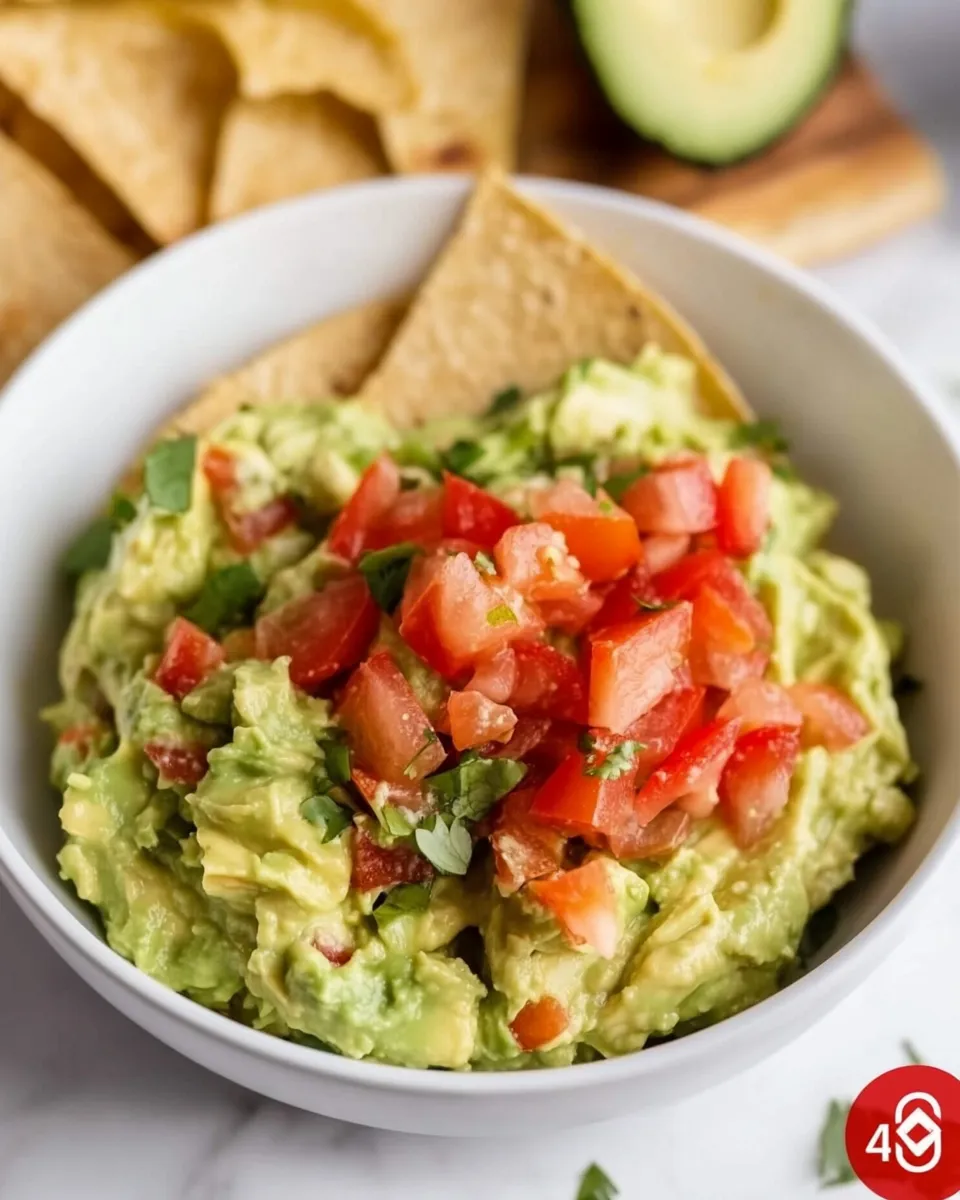 Homemade 4 Ingredient Guacamole Recipe shot