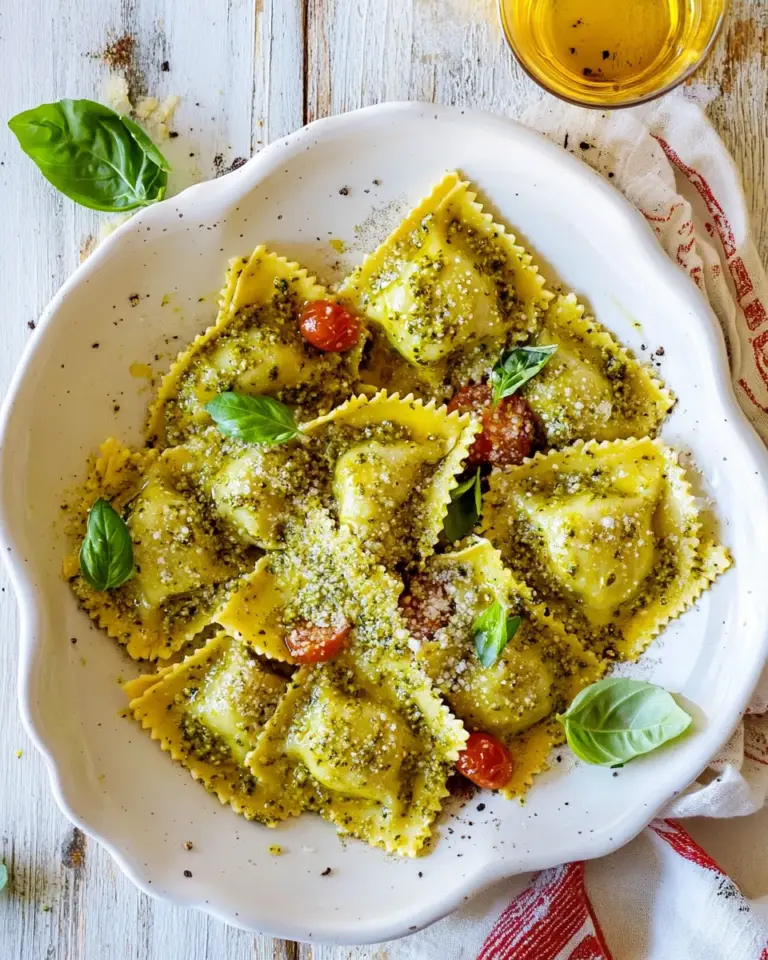 Easy 5-Ingredient Pesto Ravioli photo