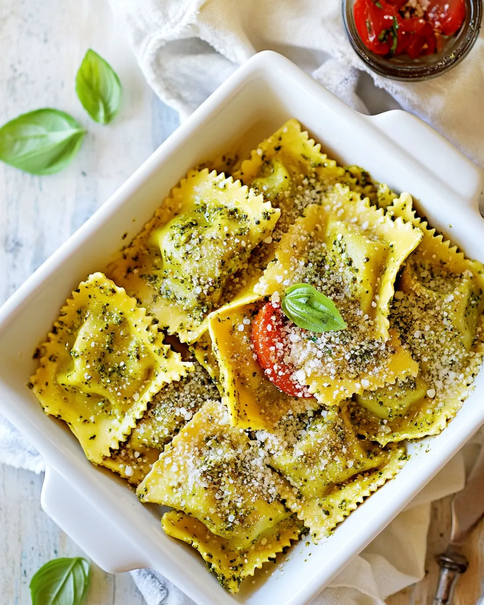 Delicious 5-Ingredient Pesto Ravioli image