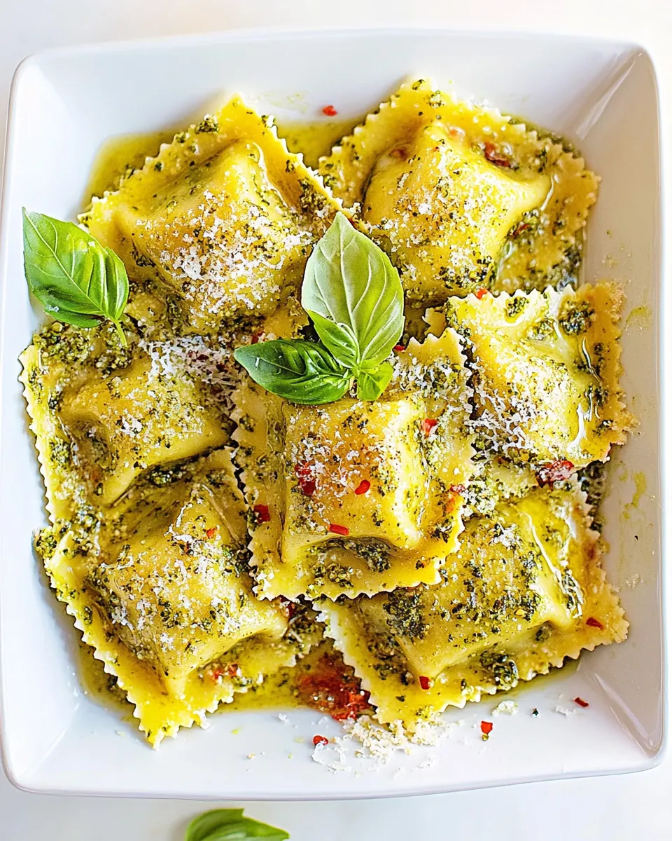 Quick 5-Ingredient Pesto Ravioli dish photo