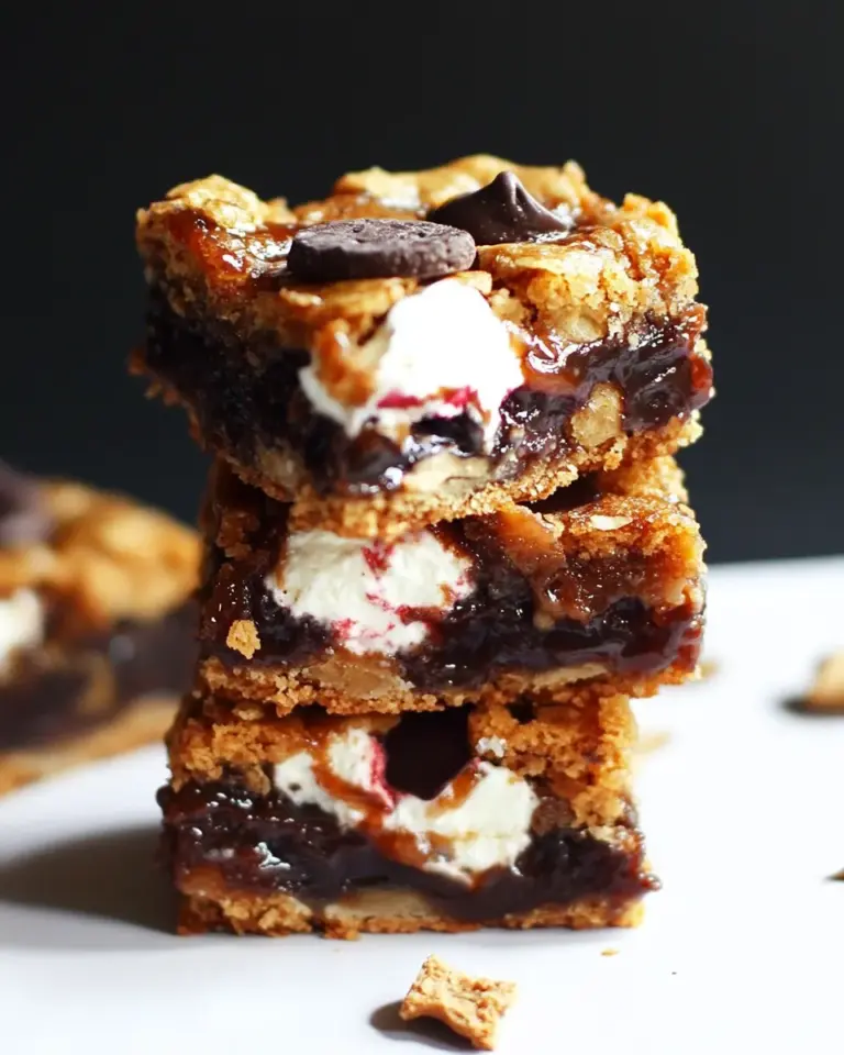 Homemade 5 Ingredient Caramelized Smores Cookie Bars photo