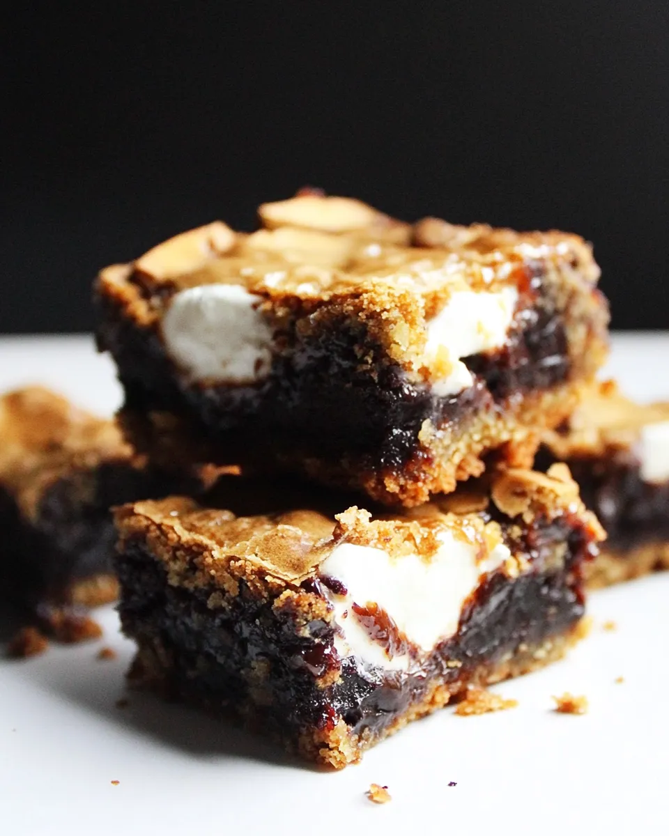 Delicious 5 Ingredient Caramelized Smores Cookie Bars dish photo