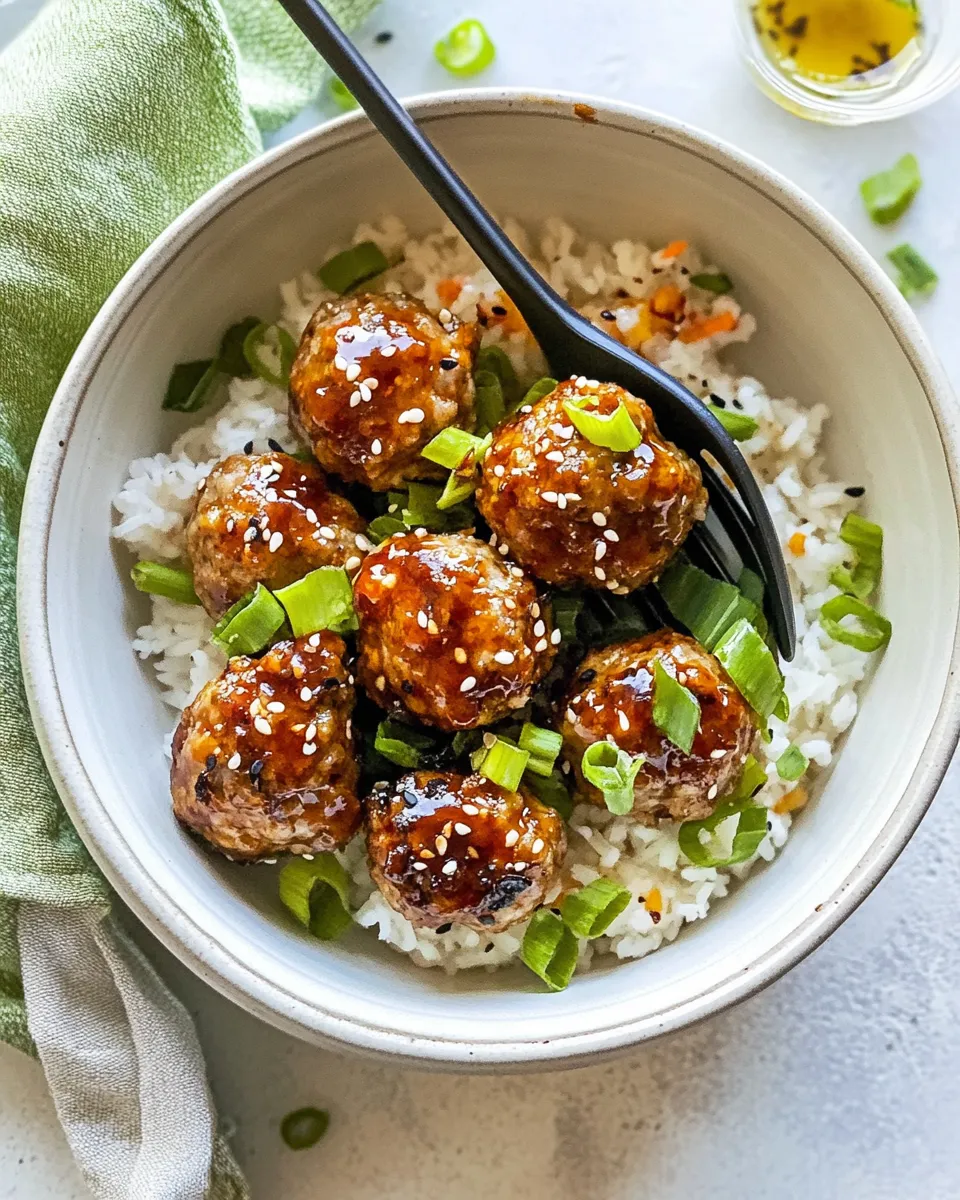 Homemade Air Fryer Asian Meatballs photo