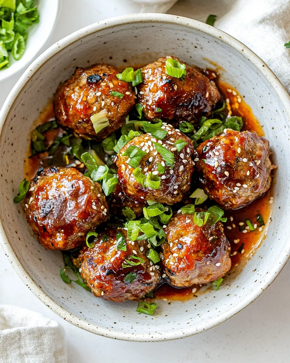 Easy Air Fryer Asian Meatballs image