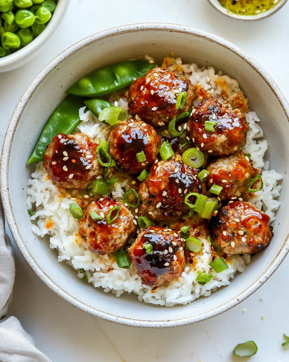 Quick Air Fryer Asian Meatballs shot