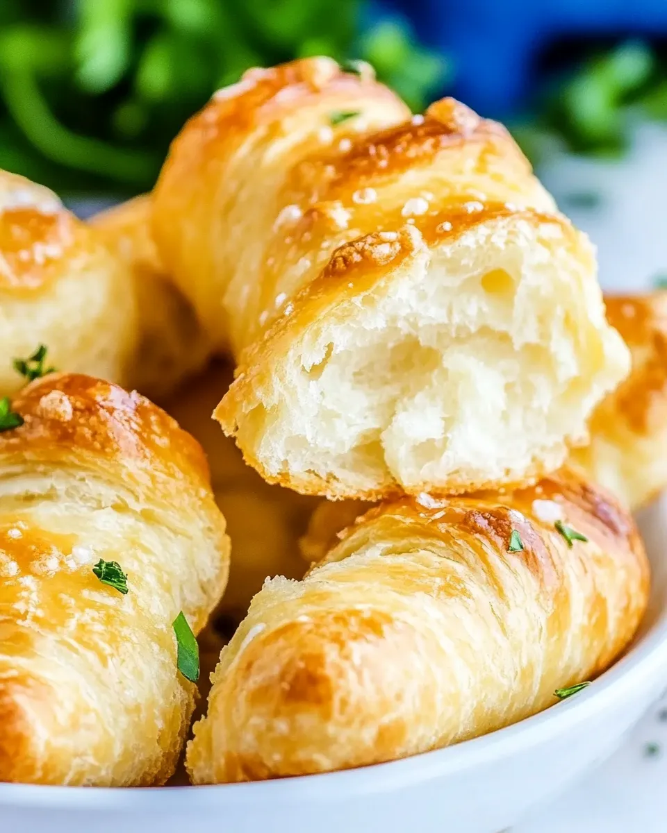 Homemade Air Fryer Cheesy Garlic Crescent Rolls recipe photo