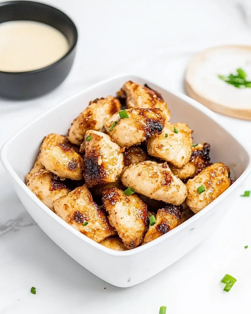Healthy Air Fryer Chicken Bites (Crispy But No Breading) shot
