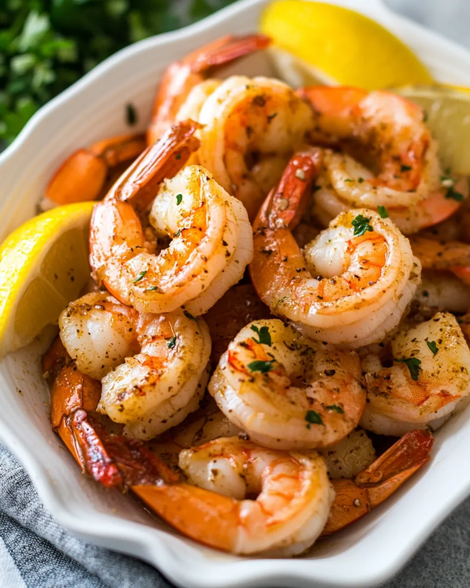 Quick Air Fryer Garlic Shrimp Recipe dish photo