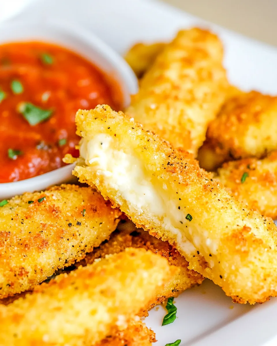 Easy Air Fryer Mozzarella Sticks recipe photo