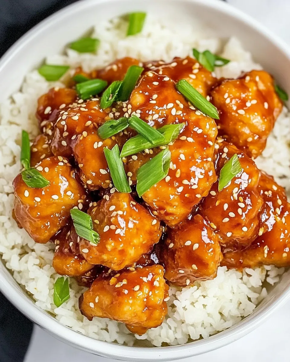 Quick Air Fryer Orange Chicken shot