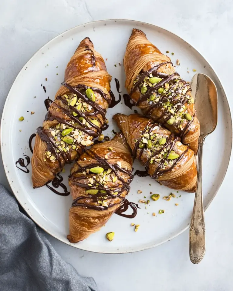 Homemade Air Fryer Pistachio & Kataifi Chocolate Croissants photo