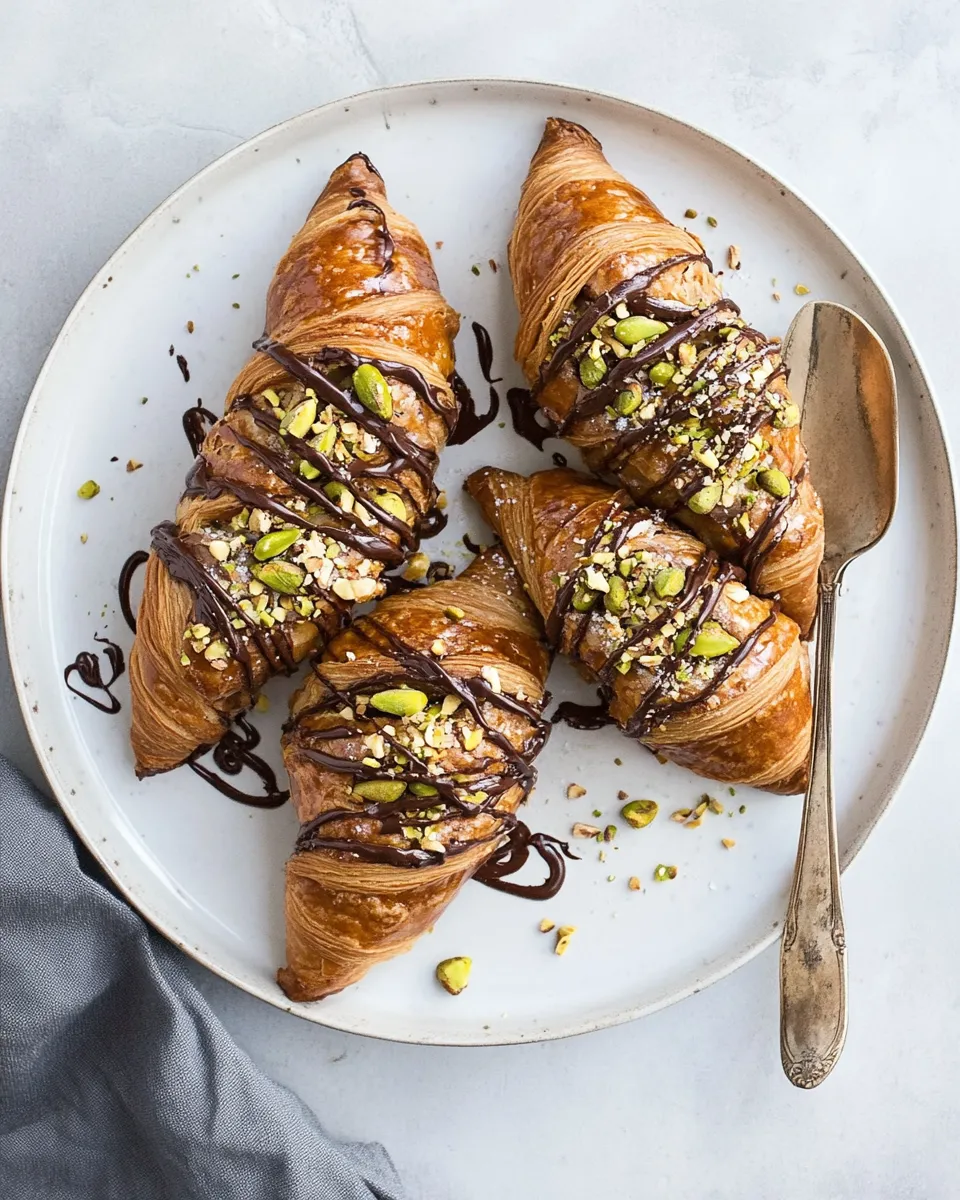 Homemade Air Fryer Pistachio & Kataifi Chocolate Croissants photo