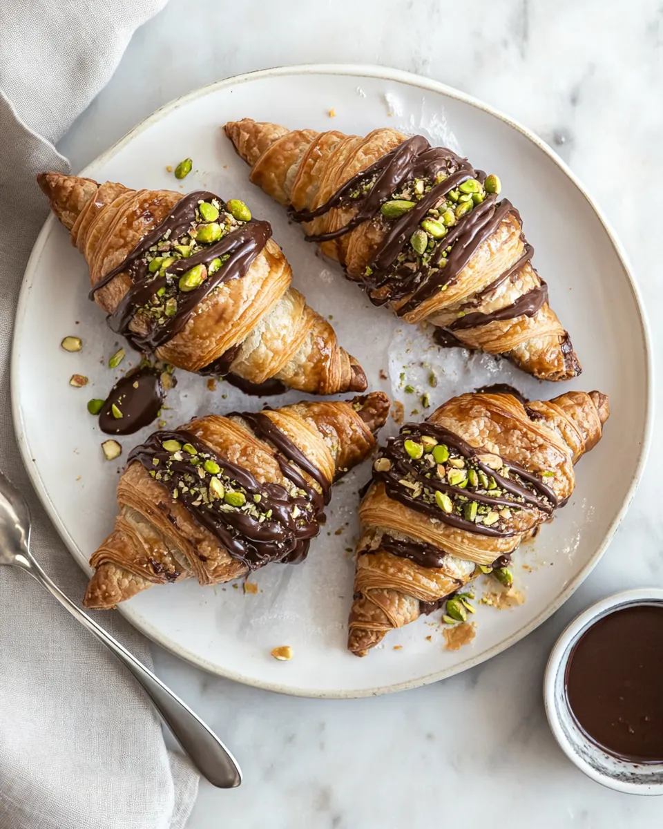 Easy Air Fryer Pistachio & Kataifi Chocolate Croissants recipe photo