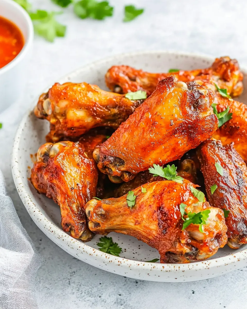 Easy Air Fryer Sweet and Spicy Chicken Wings Recipe Crispy Game Day Wings shot