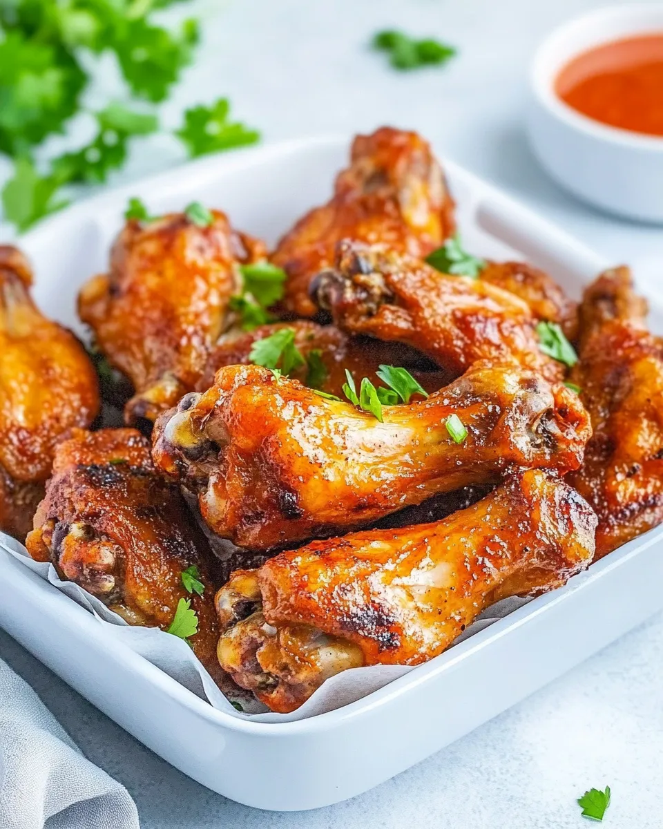 Delicious Air Fryer Sweet and Spicy Chicken Wings Recipe Crispy Game Day Wings recipe image