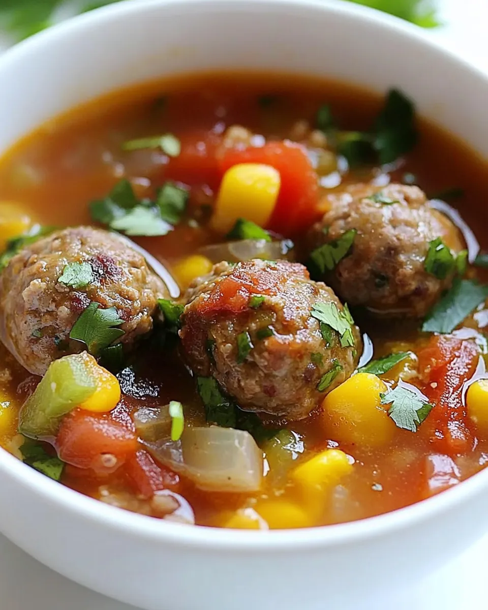 Homemade Albondigas Soup (Mexican Meatball Soup) photo