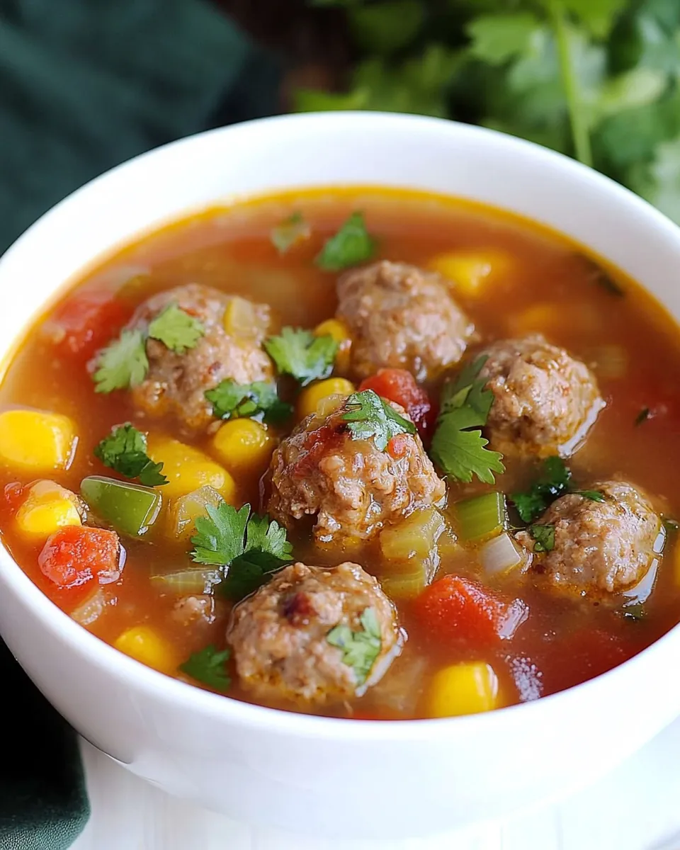 Easy Albondigas Soup (Mexican Meatball Soup) recipe photo