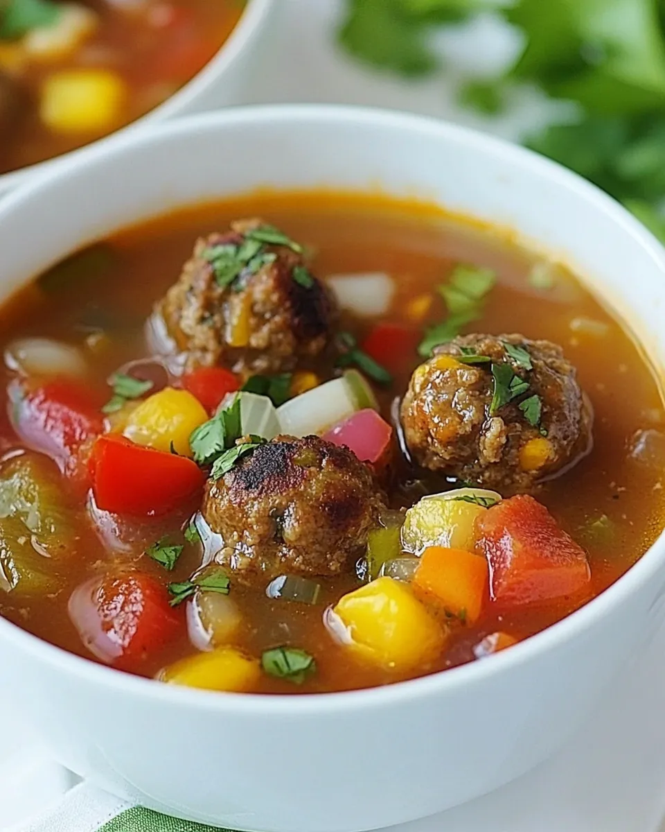 Delicious Albondigas Soup (Mexican Meatball Soup) dish photo