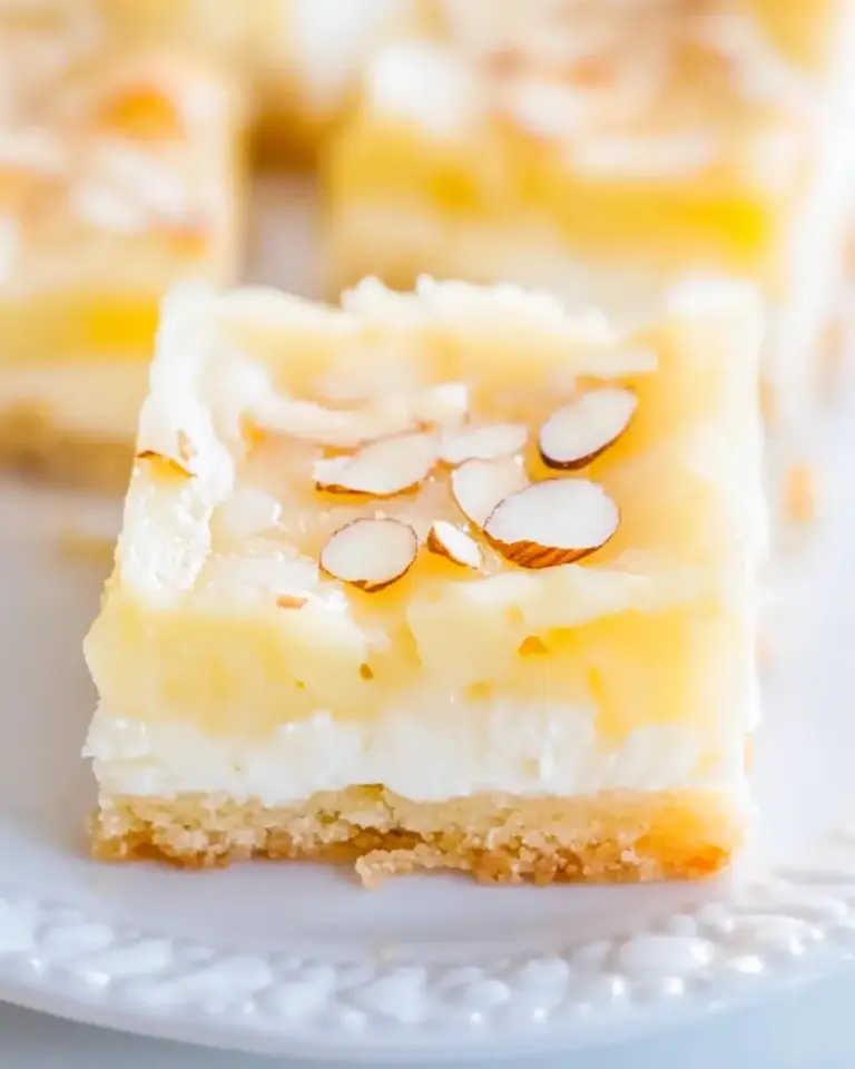 Homemade Almond Cream Cheese Shortbread Bars photo