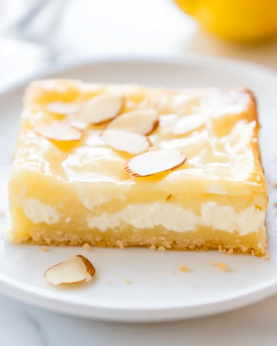 Classic Almond Cream Cheese Shortbread Bars image