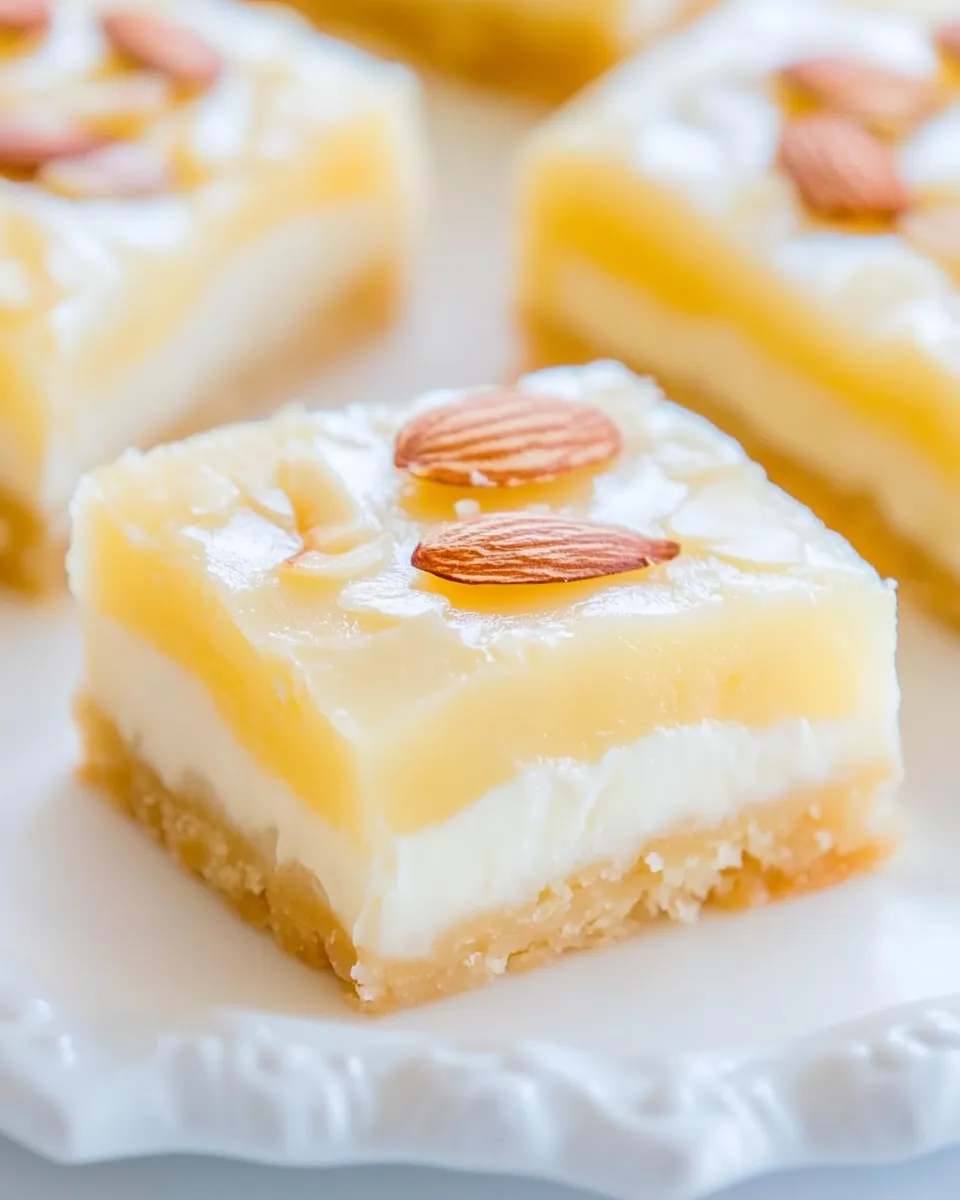 Easy Almond Cream Cheese Shortbread Bars recipe photo