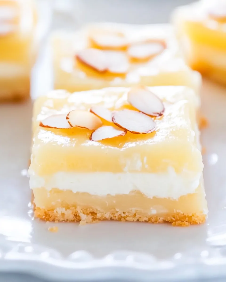 Delicious Almond Cream Cheese Shortbread Bars shot