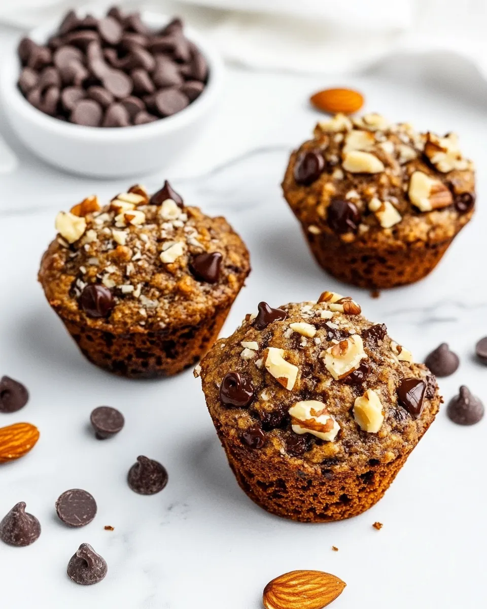 Easy Almond Flour Paleo Banana Nut Muffins With Chocolate Chips recipe photo