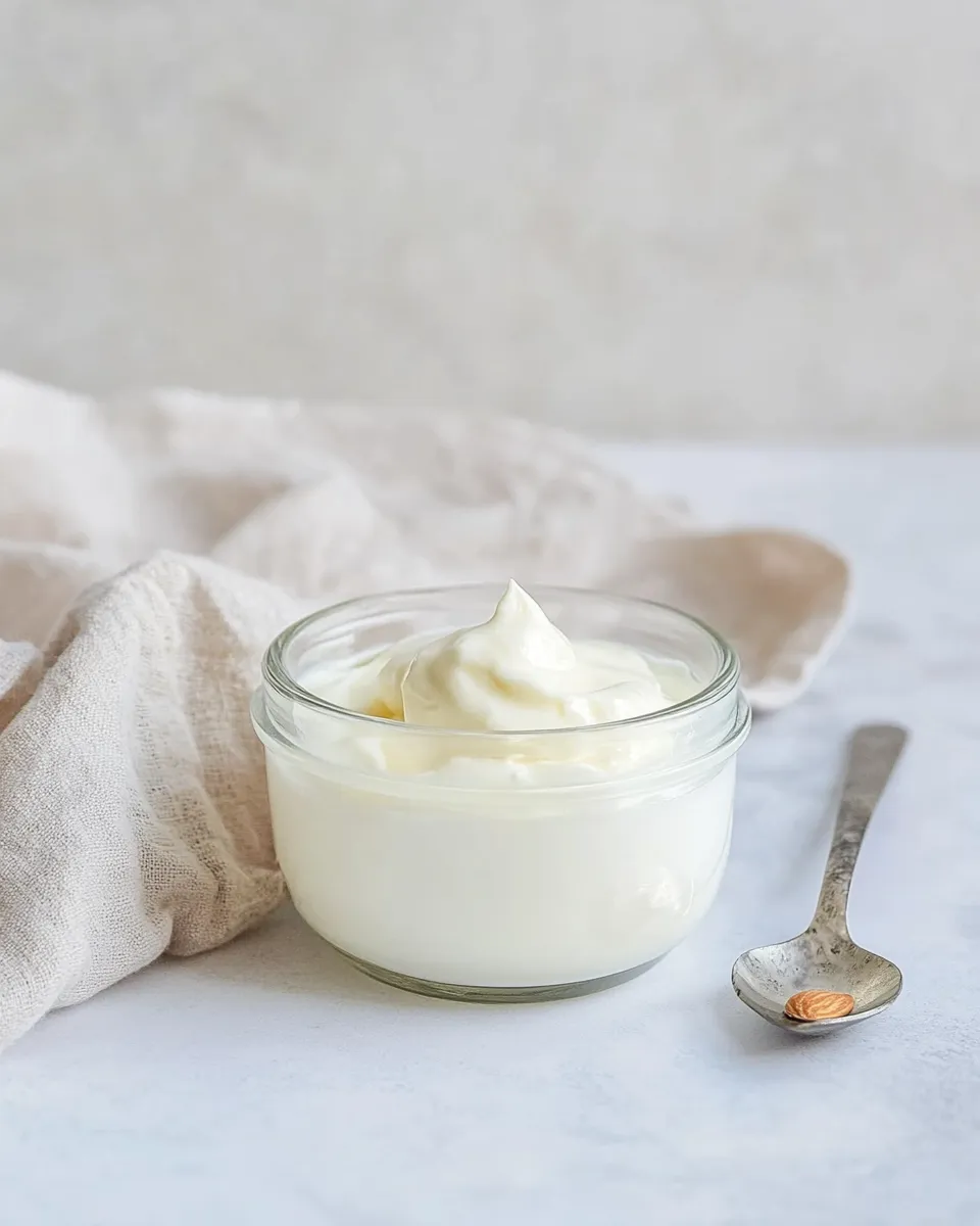 Healthy Almond Milk Yogurt food shot