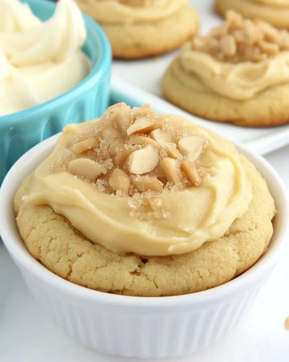 Delicious Almond Pudding Cookies with Brown Sugar Frosting image