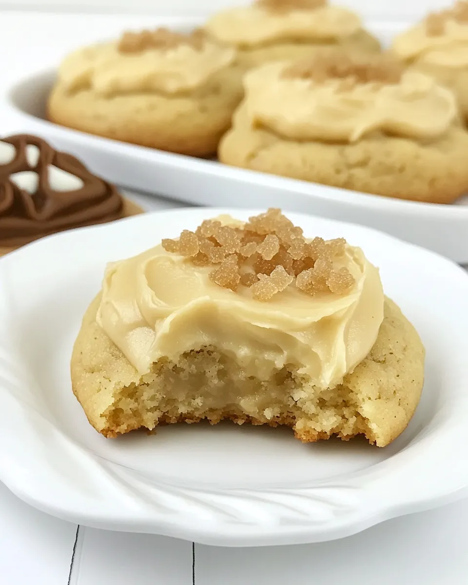 Easy Almond Pudding Cookies with Brown Sugar Frosting recipe photo
