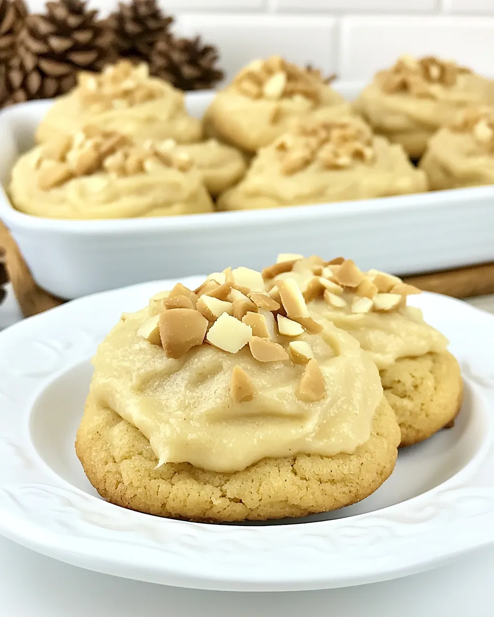 Perfect Almond Pudding Cookies with Brown Sugar Frosting shot