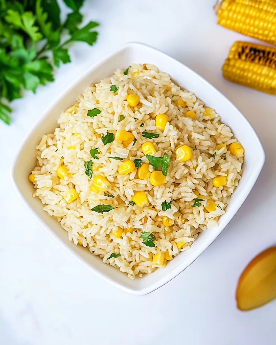 Easy Arroz con Maiz, or Moro de Maiz (Rice with Corn) food shot
