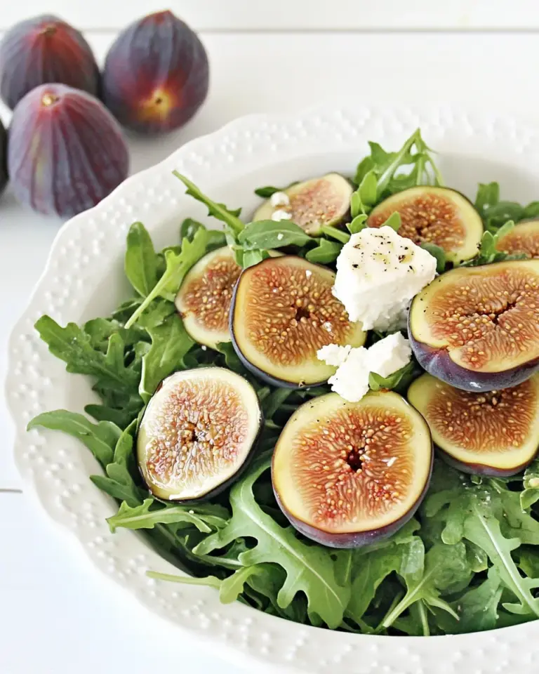 Delicious Arugula Fig Salad with Goat Cheese recipe photo