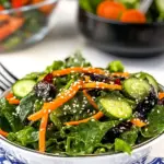 Homemade Asian Green Salad with Soy-Sesame Dressing photo