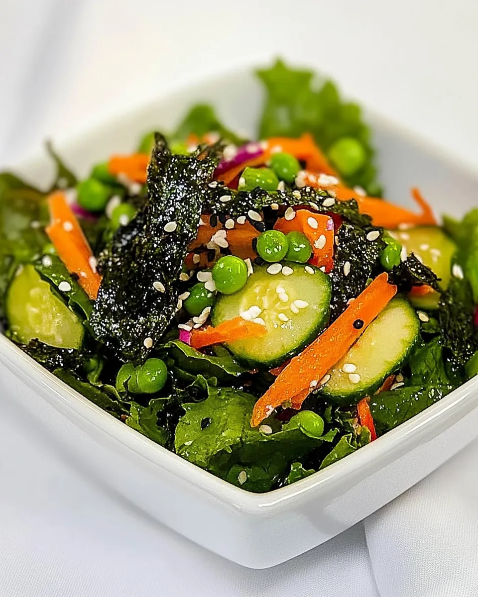 Classic Asian Green Salad with Soy-Sesame Dressing image