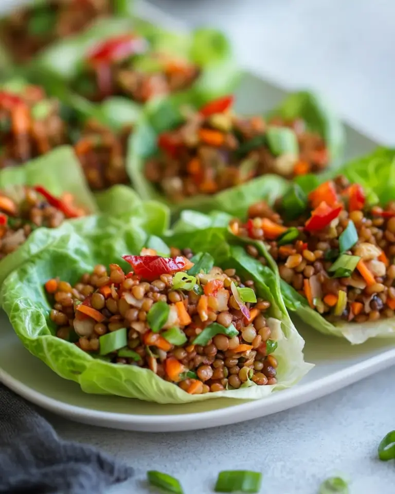 Homemade Asian Lentil Lettuce Wraps photo