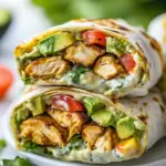 Homemade Avocado Ranch Chicken Burrito Wraps recipe photo