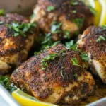 Easy Baked Blackened Chicken Thighs photo