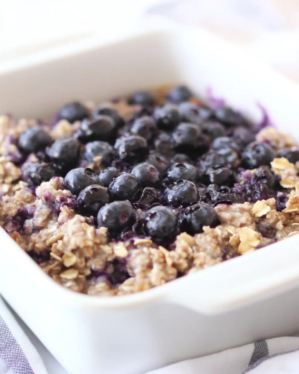 Delicious Baked Blueberry Coconut Oatmeal image