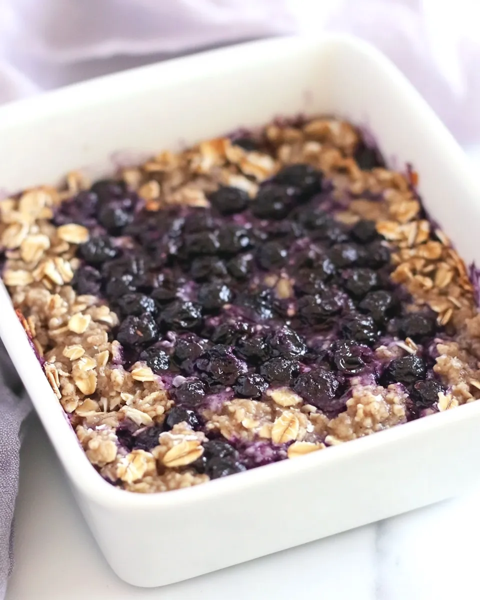 Homemade Baked Blueberry Coconut Oatmeal recipe photo