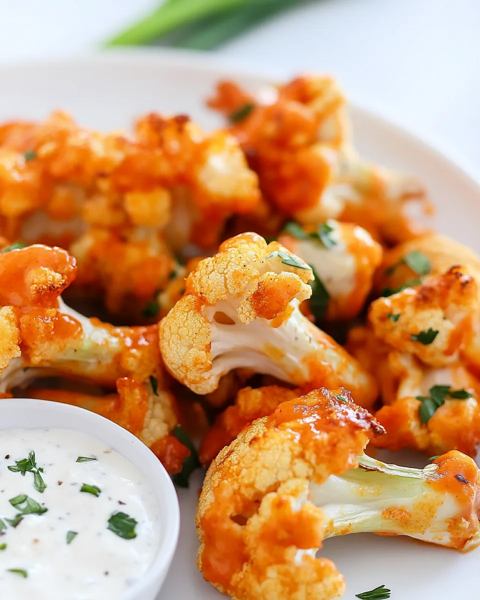 Easy Baked Buffalo Cauliflower Wings recipe photo