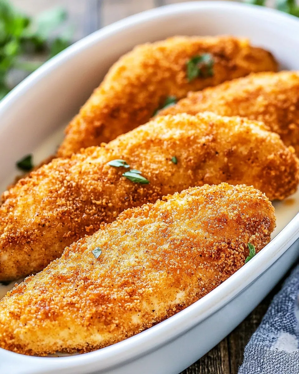Delicious Baked Cheddar Ranch Chicken Tenders image