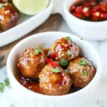 Homemade Baked Chicken Meatballs with Sweet Oyster Sauce photo