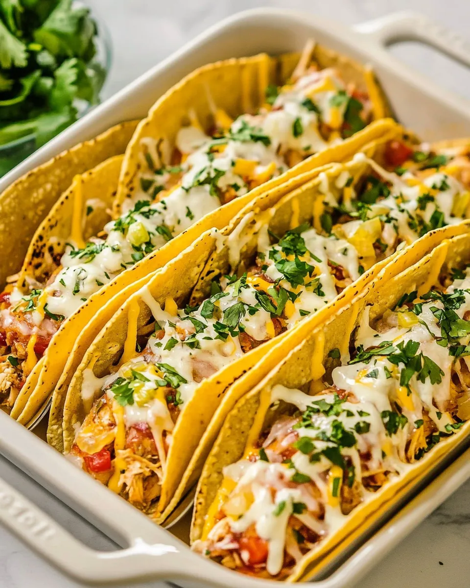 Healthy Baked Chicken Tacos Recipe dish photo