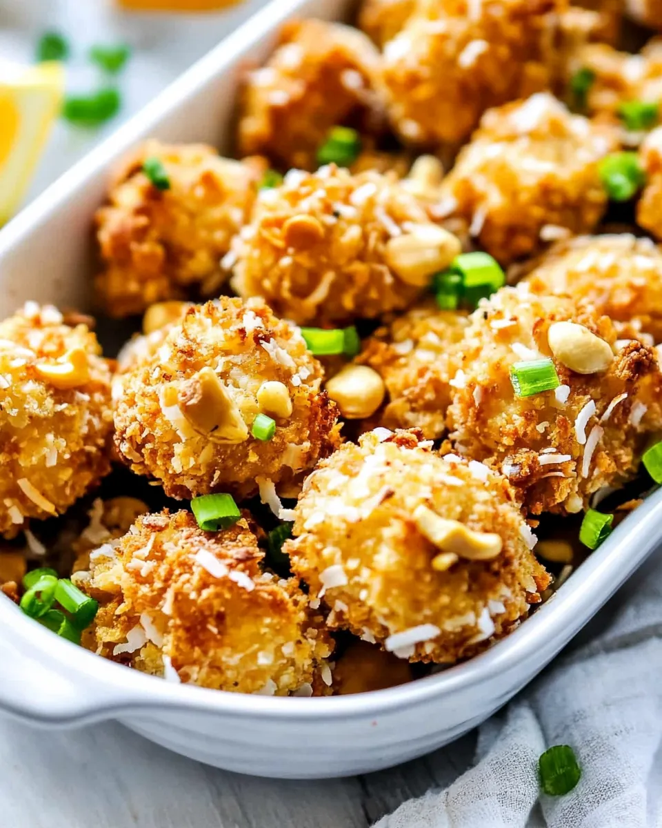 Easy Baked Coconut Cashew Chicken Bites recipe photo