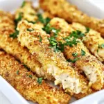 Homemade Baked Garlic Cheddar Chicken Strips recipe photo