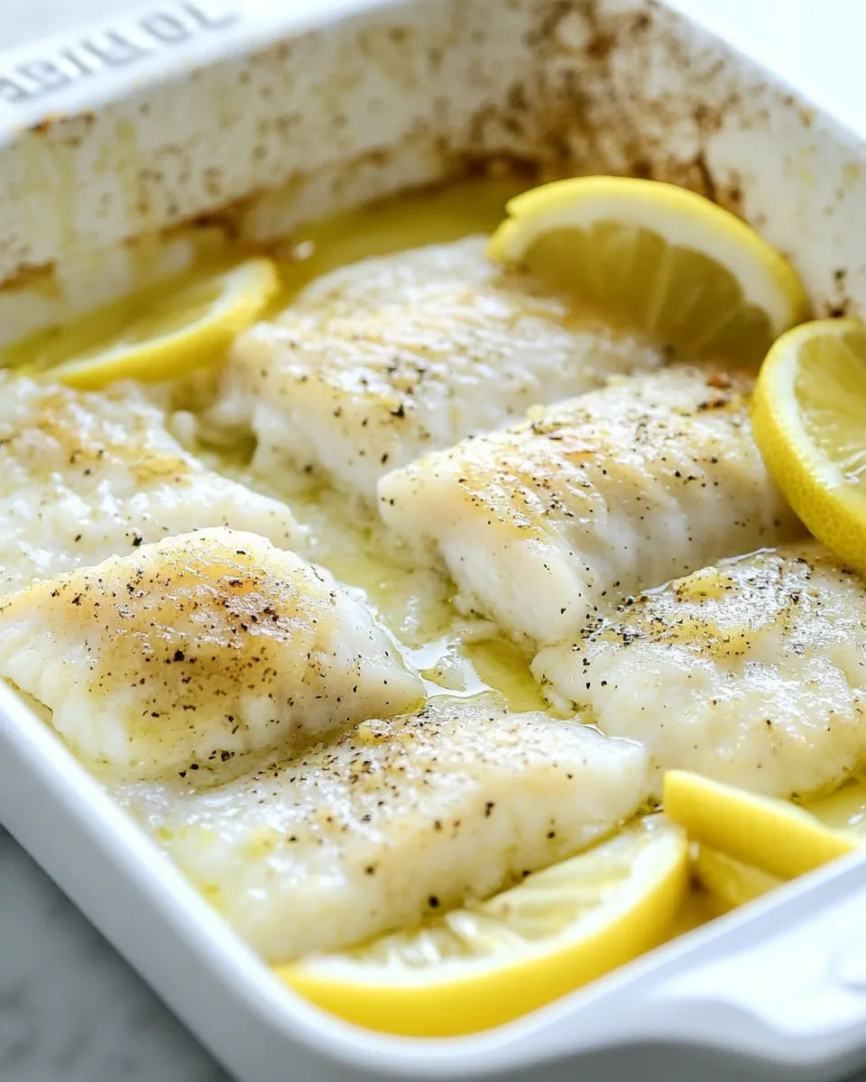 Easy Baked Haddock food shot