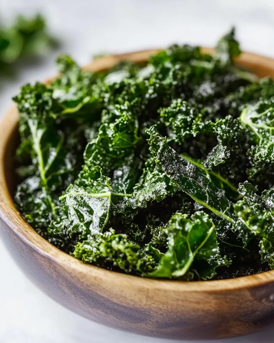 Delicious Baked Kale Chips shot