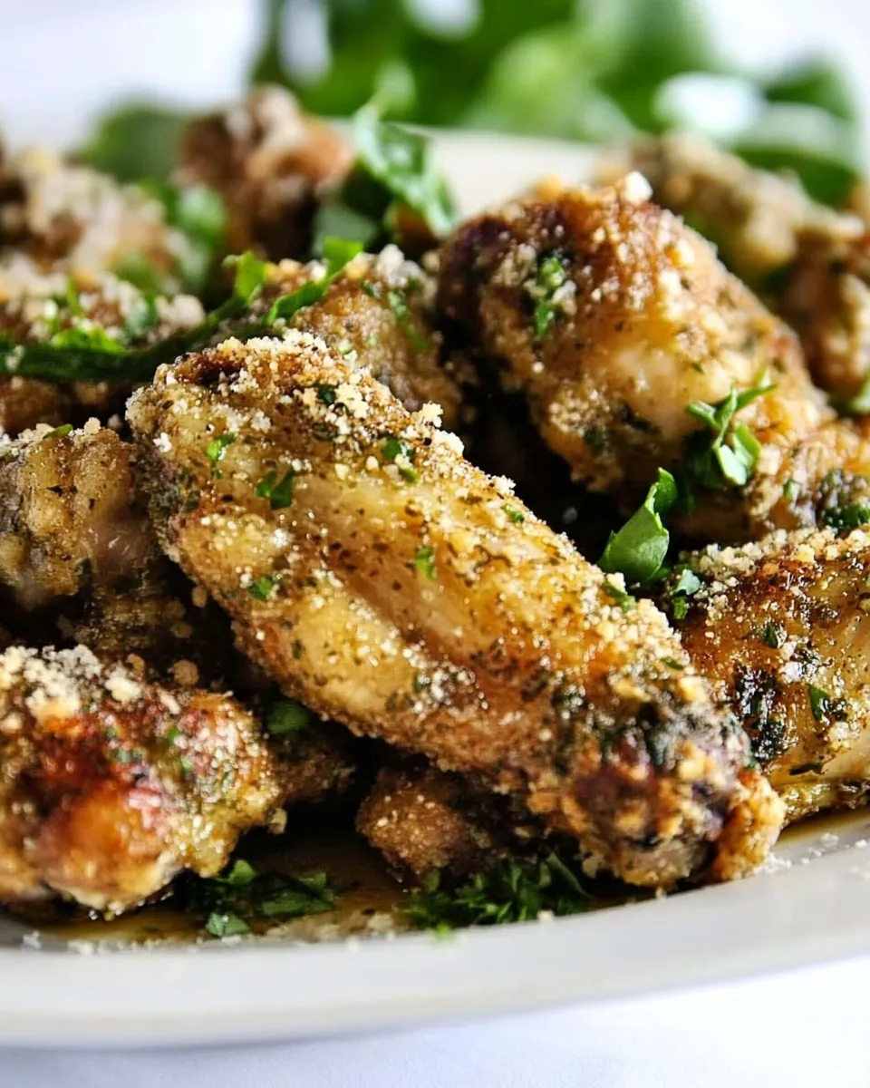 Homemade Baked Parmesan Garlic Chicken Wings Recipe photo